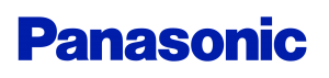Panasonic logo in blue text